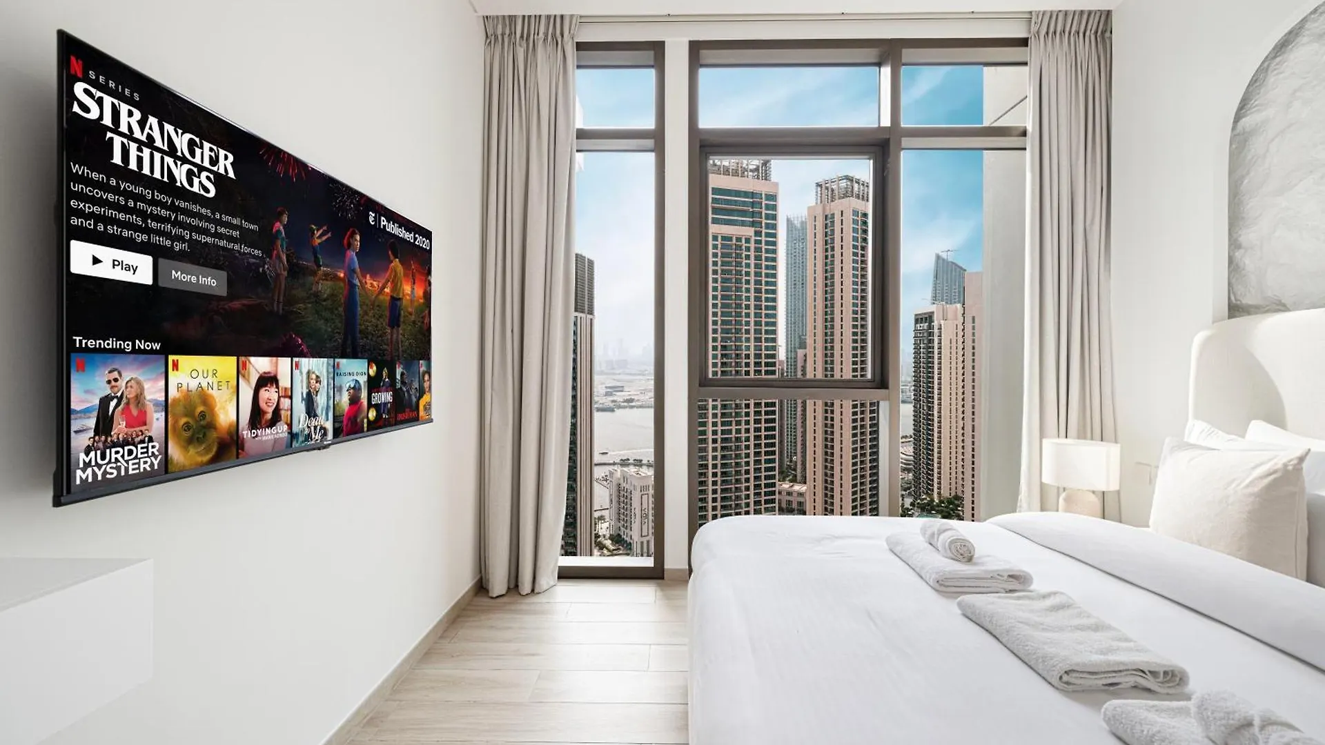 Elegant 1Br With Skyline View In Creek Harbour location